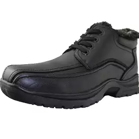 Winter leather work shoes for men