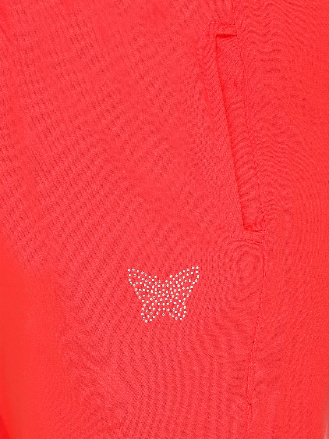 Women's Coral Red Winter Fleece Track Pants - Sizes M to 5XL