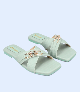 Women Slip-On Slippers - Mint Color - BW9323