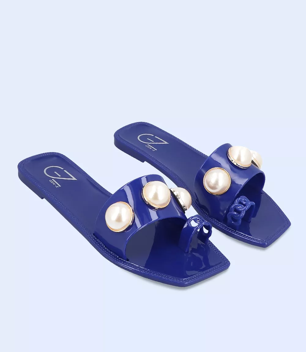 Women Slipper - BW7107-NAVY - Casual and Comfortable - Navy Blue