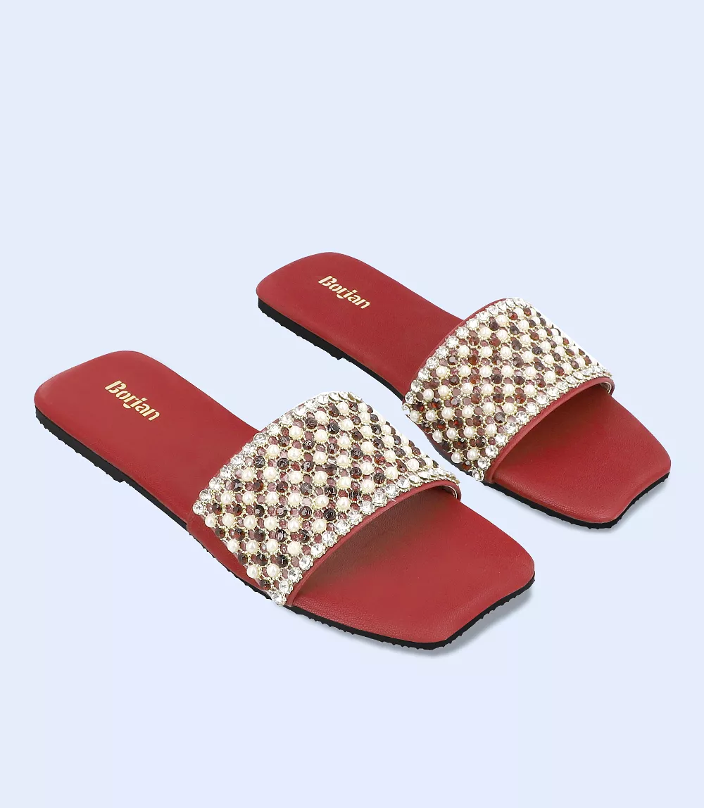 Women Slipper BW7478 Maroon Casual