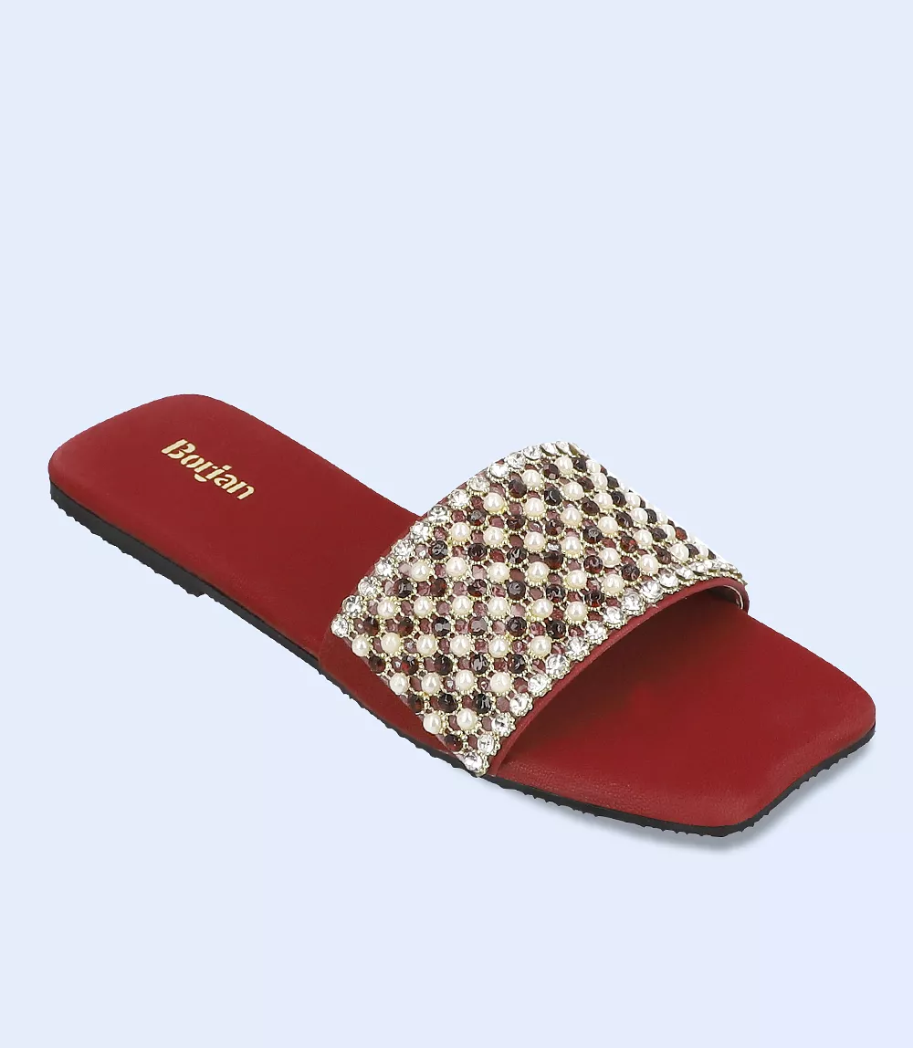 Women Slipper BW7478 Maroon Casual