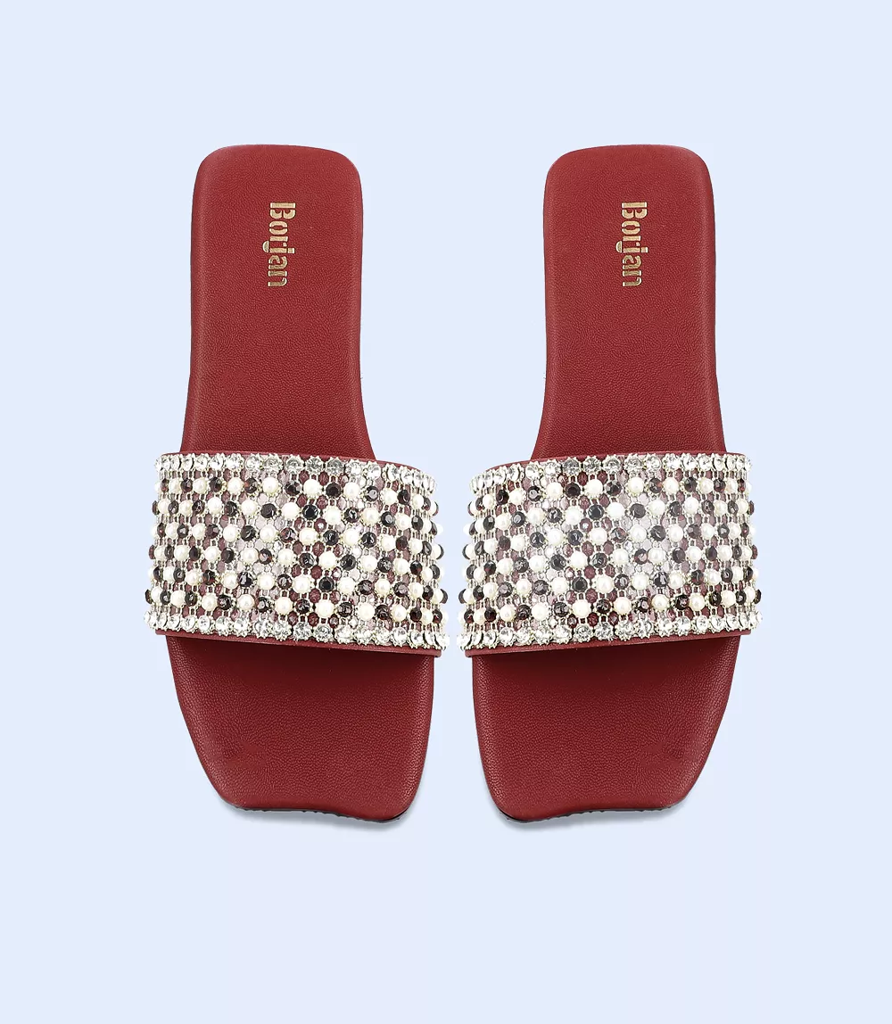 Women Slipper BW7478 Maroon Casual