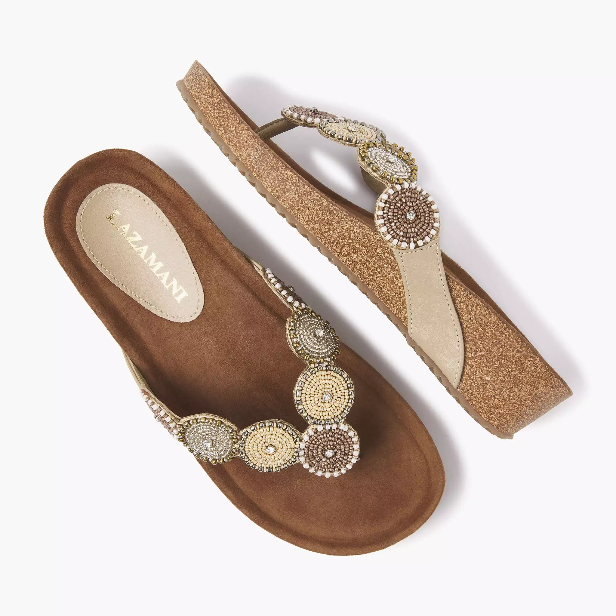 Womens Beige Slippers - 75.455