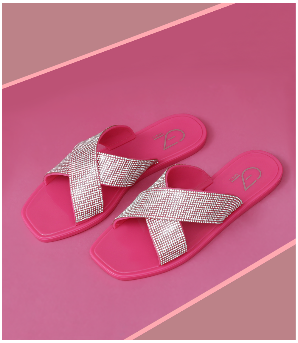 Women's Casual Slipper - Fuschia color - BW7104