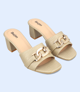 Women's Casual Slipper Heels - BW9351 GOLDEN