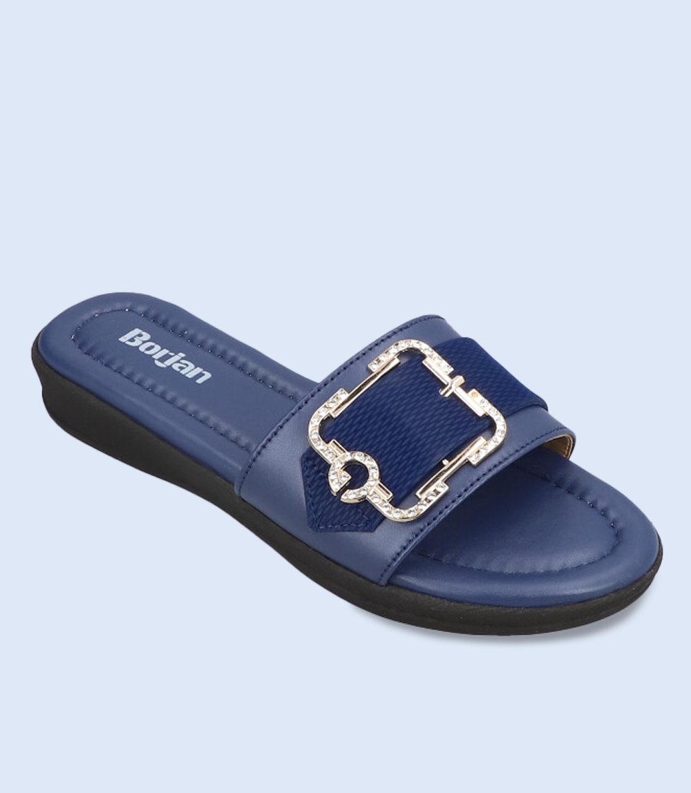 Women's Casual Slipper - Navy Blue - BW9197