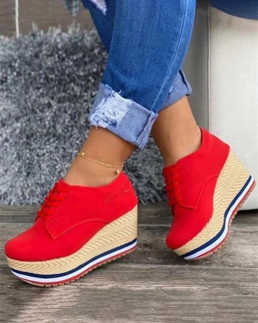 Womens Platform High Work Play Shoe Sneakers by AshoreShop