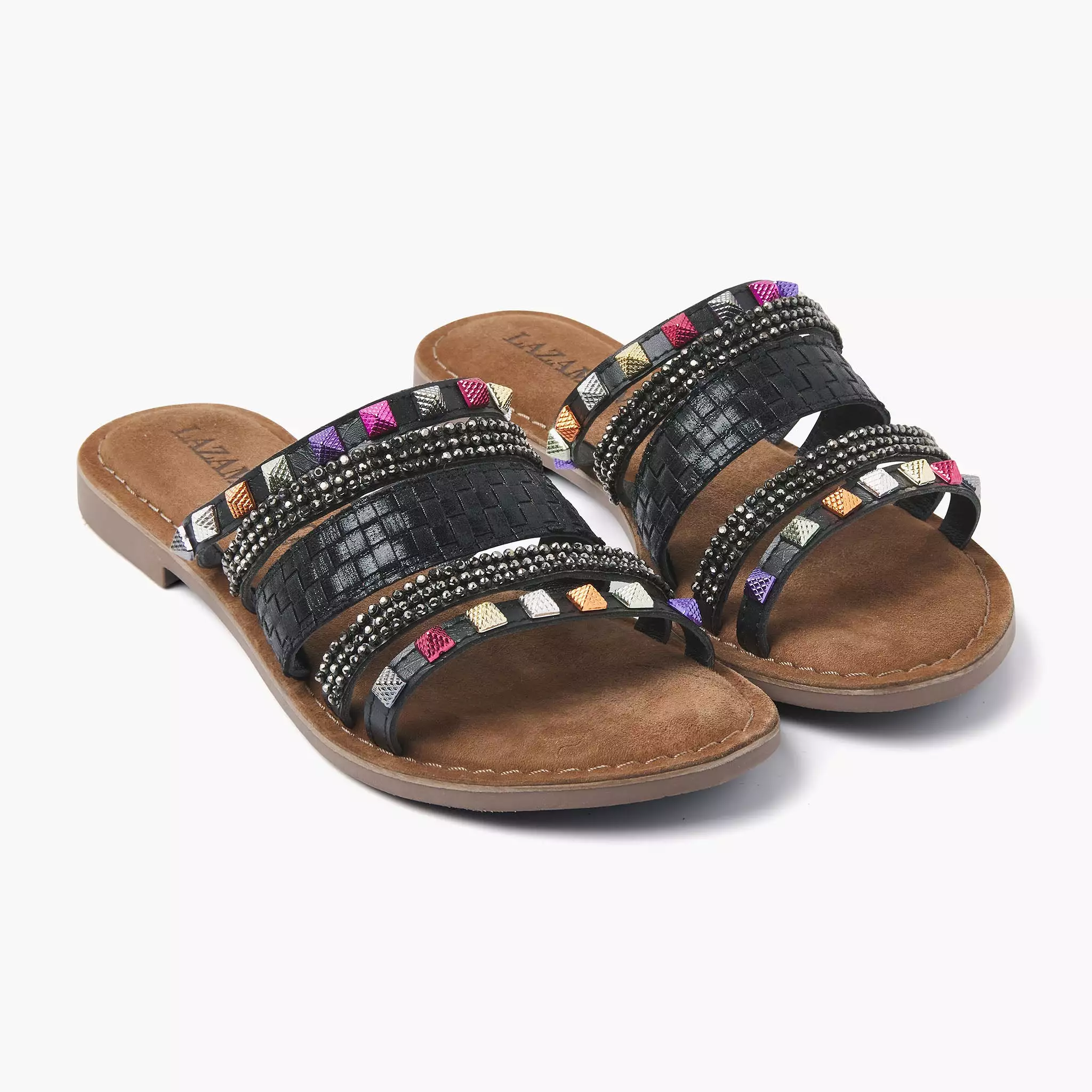 Women's Slippers 75.403 Black Combi