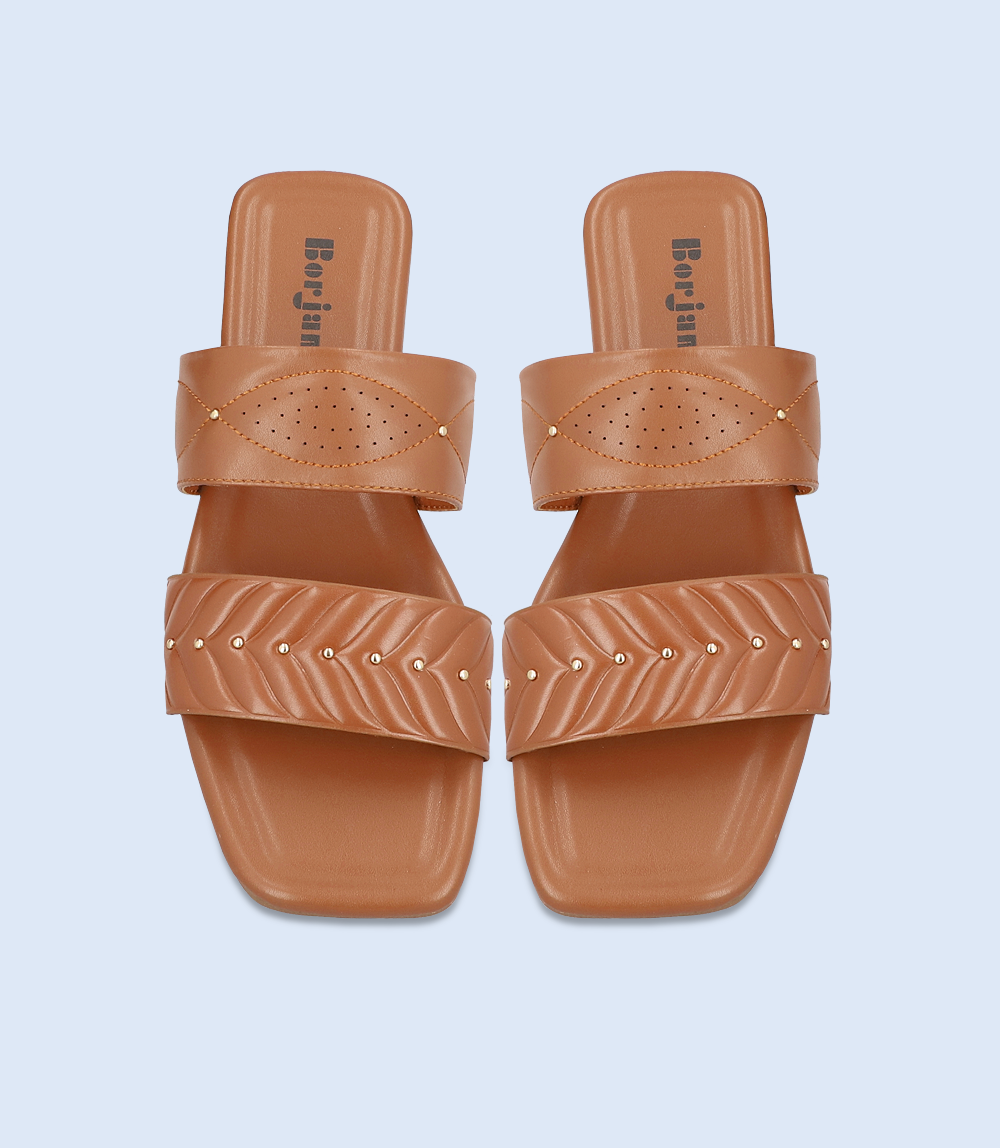 Women's Tan Casual Slipper BW7344