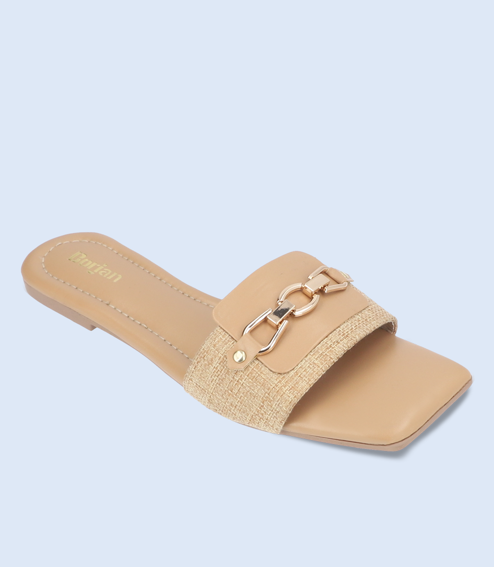 Women's Tan Casual Slipper - BW9426