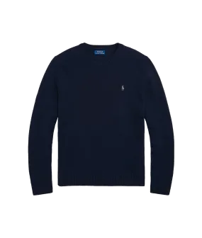 Wool Cashmere Crewneck Jumper - Navy