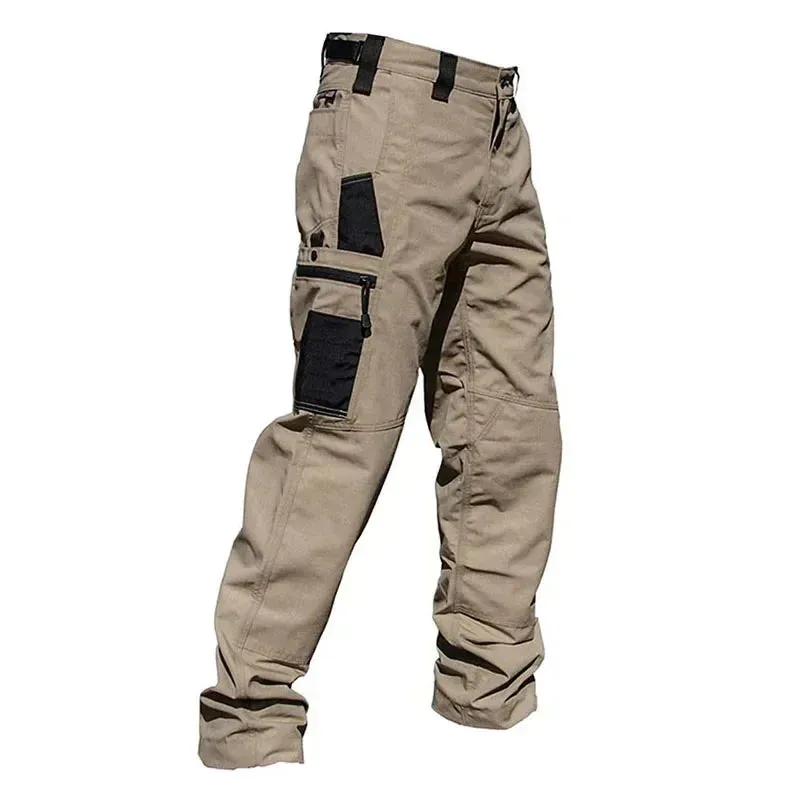 Xituodai men's cargo pants with multiple pockets for work, tactical wear-resisting trousers, suitable for autumn and winter.