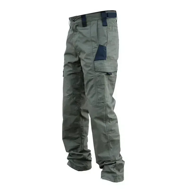 Xituodai men's cargo pants with multiple pockets for work, tactical wear-resisting trousers, suitable for autumn and winter.