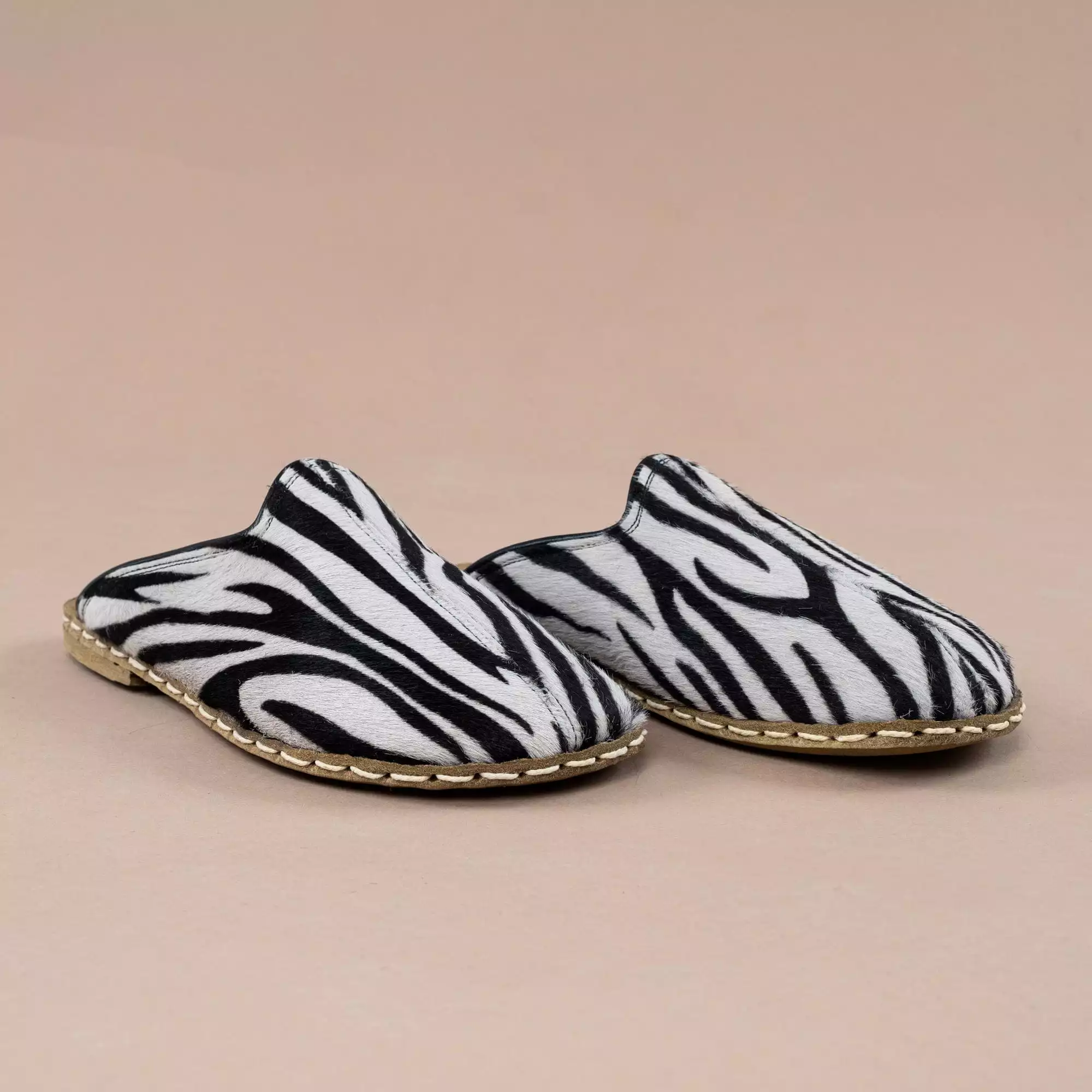 Zebra Barefoot Slippers for Men