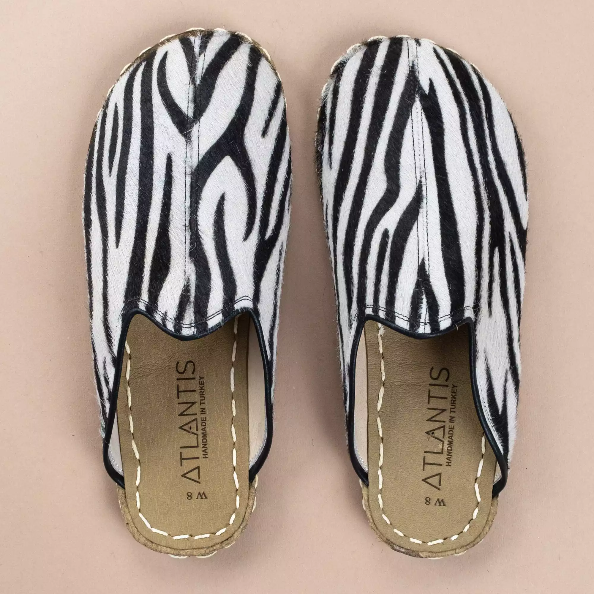 Zebra Barefoot Slippers for Men