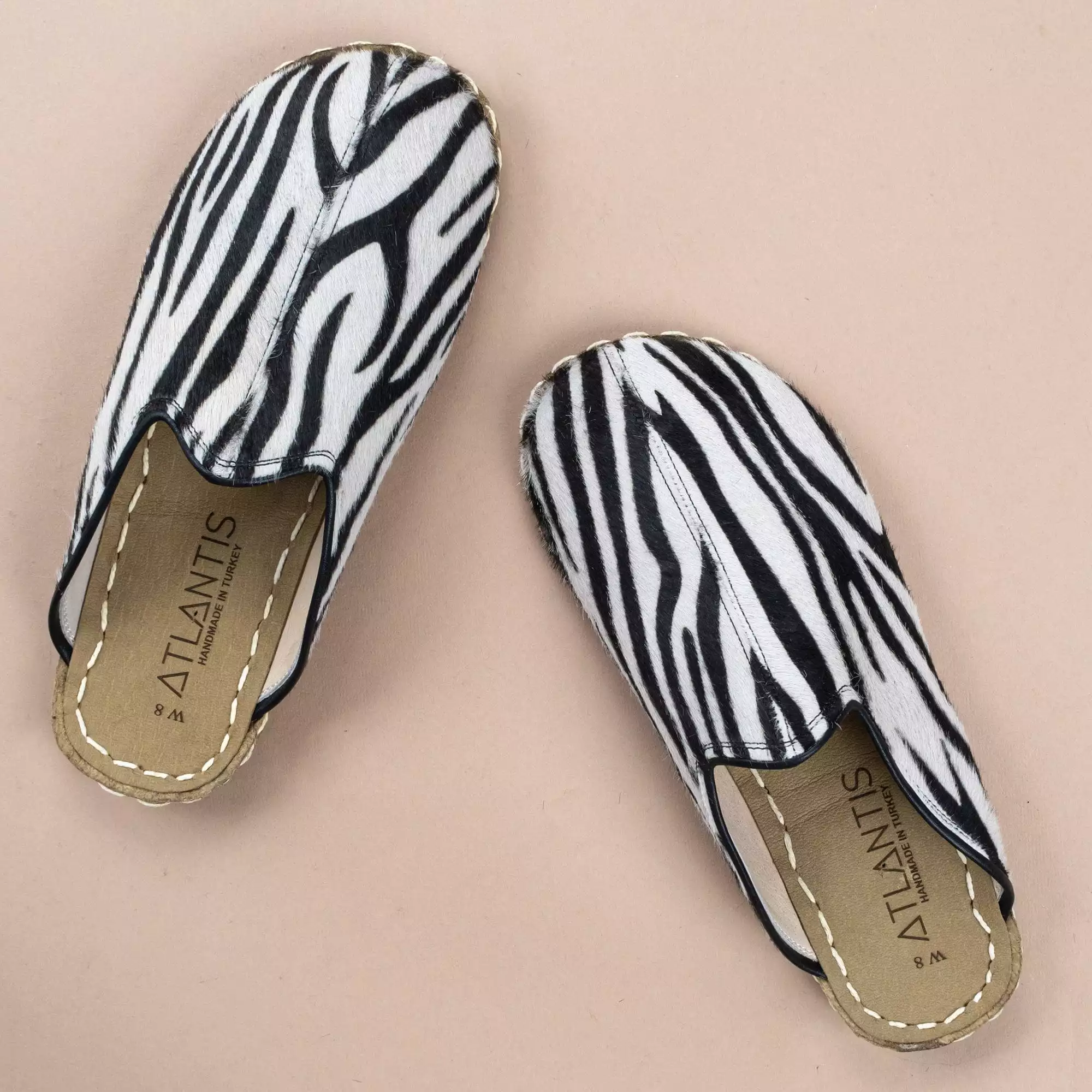 Zebra Barefoot Slippers for Men