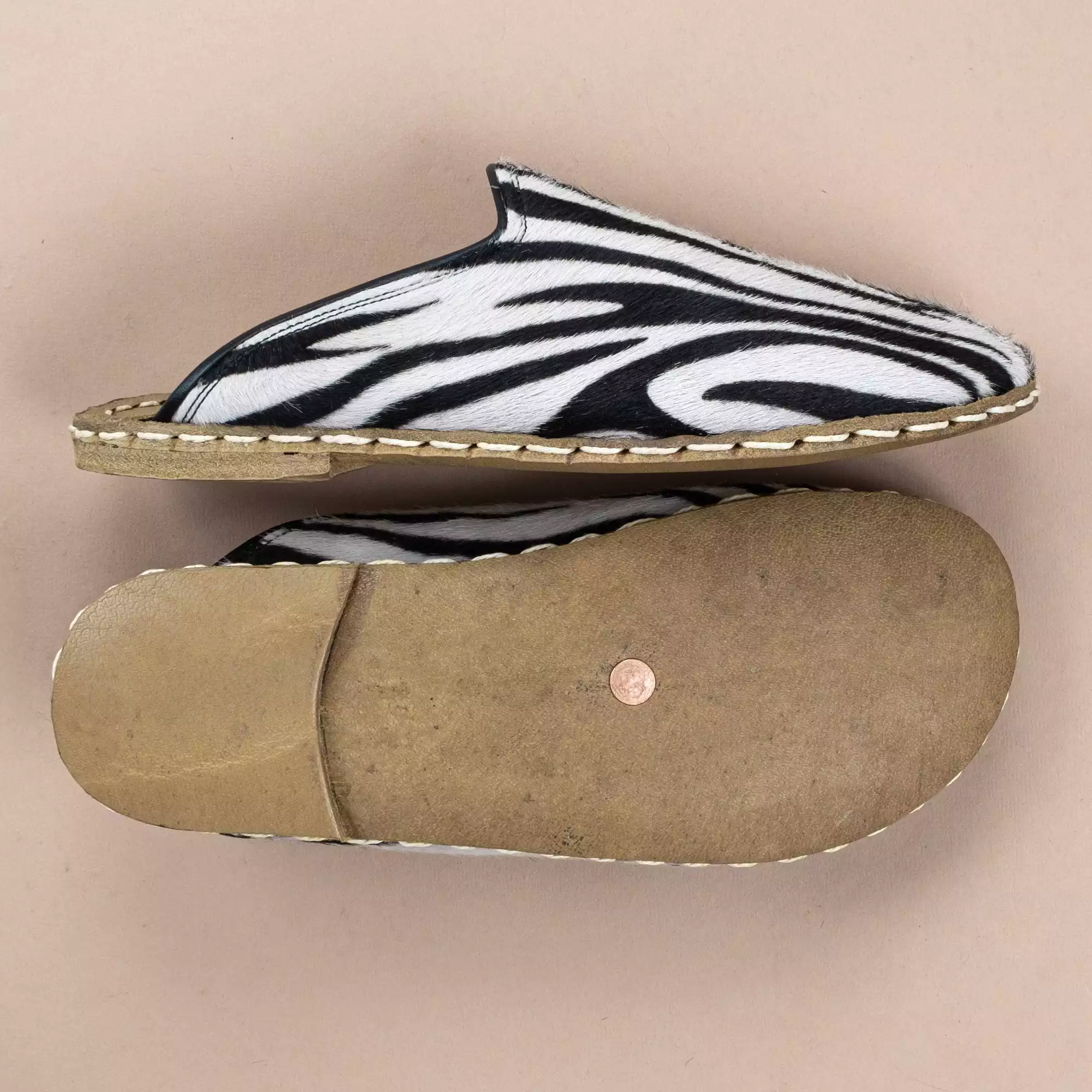 Zebra Barefoot Slippers for Men