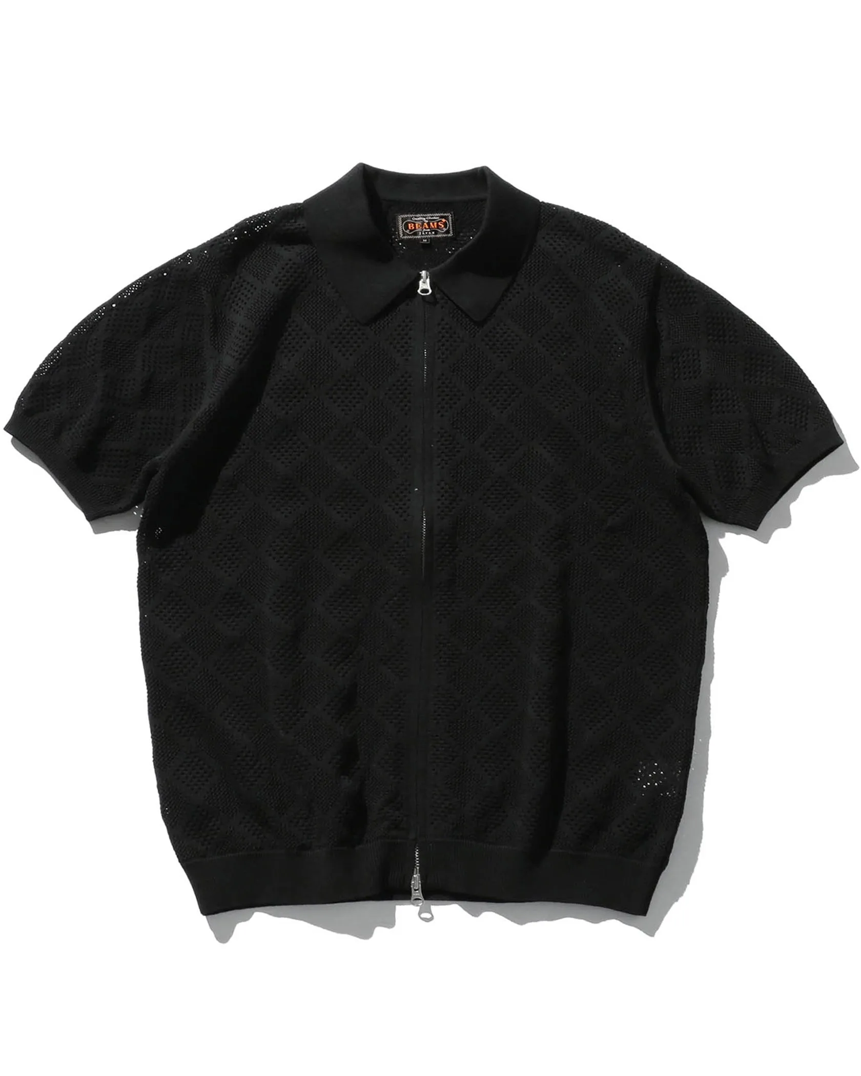 Zip Knit Polo Mesh: Top-Quality Polo Shirt with Zipper and Mesh